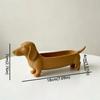 Plastic Dachshund Storage Tray Animal Catchall Tray for Entryway Sausage Dog Planter  Home Craft