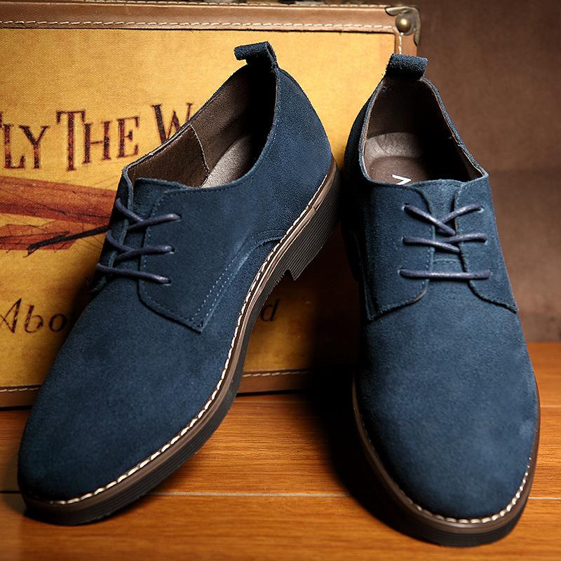 Men's Formal Shoes Oxford Men's Shoes Men Shoe Large Size 38-48 Cowhide Suede Spring and Autumn Casual Men's Leather Shoes