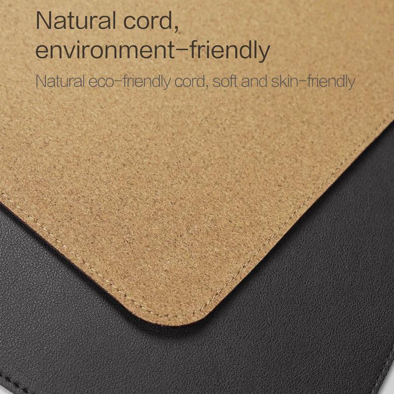 Xiaomi Большой кожаный пробковый коврик для мыши MIIIW, двусторонний водонепроницаемый мягкий прочный настольный коврик 900*400 мм