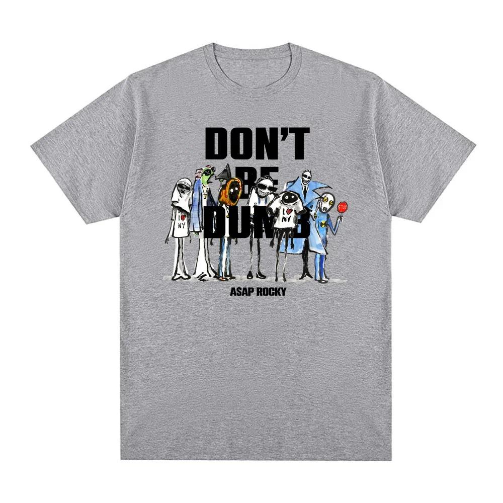 Repper AAP Rocky New Album DONT BE DUMB Graphic Print Tshirt Men Women Cotton Summer Fashion Tee Oversize Highstreet New Top