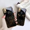 Фантастический черный кот Для Samsung A 31 32 A33 A34 35 14 A15 13 A16 25 26 50 52 53 54 55 56 70 71 72 73 Золотой стеклянный чехол для телефона