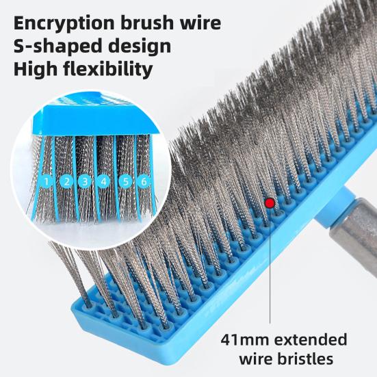 Щетка для чистки из нержавеющей стали Щетка для чистки гальки Щетка для чистки каменной плитки патио и бассейна Наружная щетка для мытья