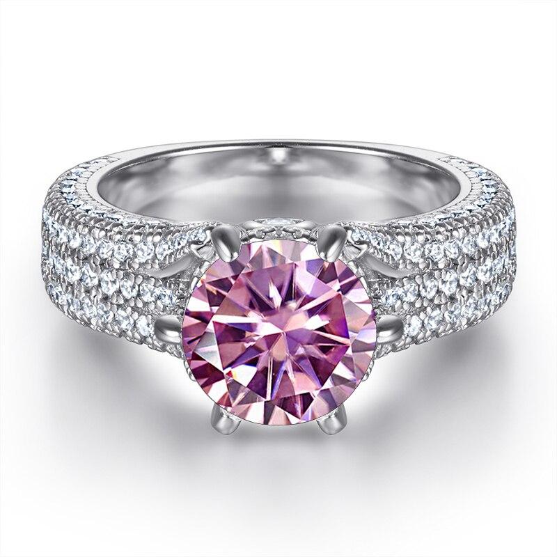 BagueRingen 2ct Moissanite Rings Original Silver 925 Jewelry Wedding Bands Female Fine Jewelry Gift Size 5-10