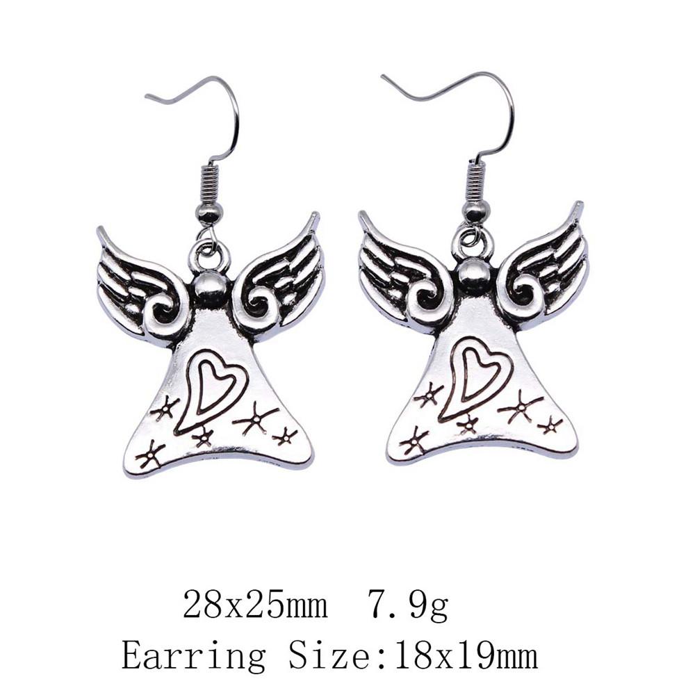 Комплекты сережек на годовщину свадьбы, серьги-подвески и подвески в виде крыльев ангела, женские серьги-сумки для свадьбы