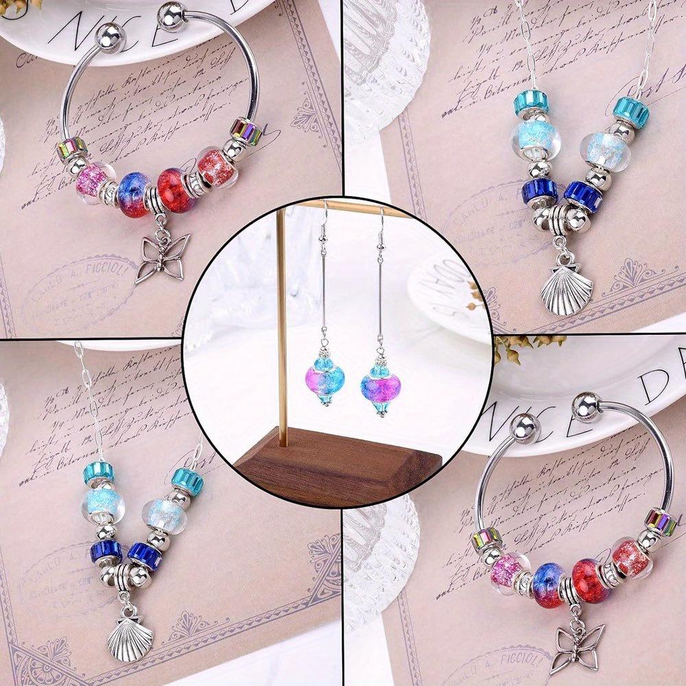 7/14/21 шт. смоляные бусины европейского стиля с большими отверстиями, осветительные приборы, разнесенные бусины, бусины для ювелирных изделий, сделай сам, ремесло, ювелирные изделия, браслеты, ожерелья, изготовление ювелирных изделий