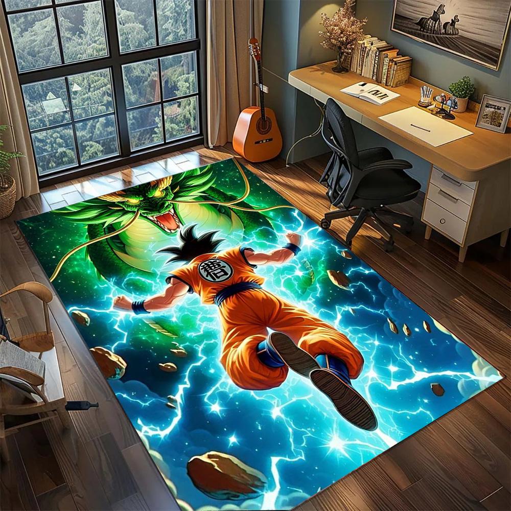 Goku Area Floor Mat Home Decoration, Non Slip Washable Big Size Rug Carpet Gamer Bedroom.-TING