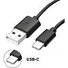 USB-C Charger Cable Black [Compatible with Huawei P30 - P30 PRO - P30 LITE] USB-C Type Cable USB Port Measures 1 Meter [Phonillico®]