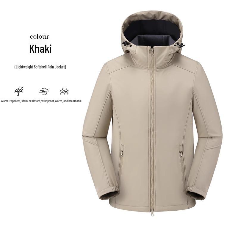 High-End Custom Logo Soft Shell Windbreaker Jacket for Company Employees