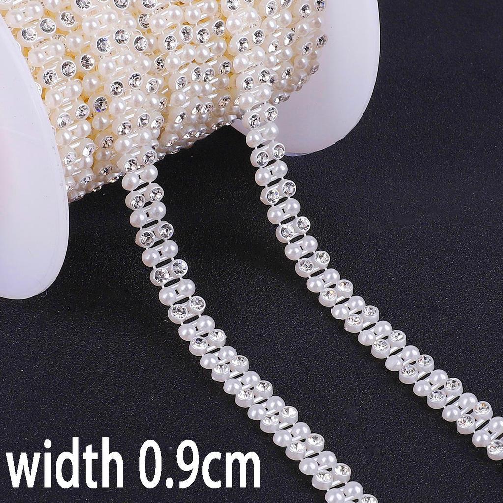 1 метр ABS имитация жемчуга циркон бусины цепи для DIY свадебные украшения ремесло аксессуары