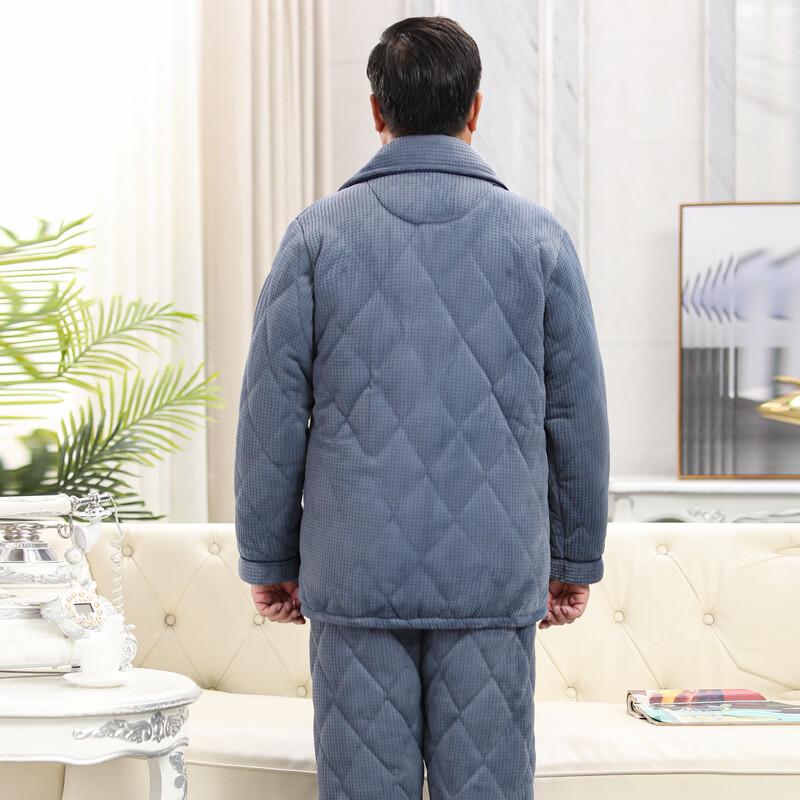 YUZHAOLIN Men's Winter Quilted Thermal Pajama Set
