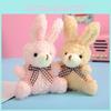 Cute Rabbit Plush Toy Short Hair Stuffed Animal Keychain For Bags And Backpacks