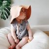 Cotton Linen Baby Sun Hat Summer Autumn Big Brim Kids Caps for Girls Boys Panama Children Bucket Hats for Beach Travel 9M-4Y