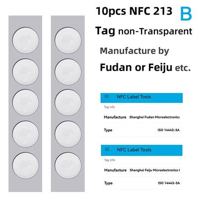 10 шт. Ntag213 Ntag215 NFC-тег наклейка 13,56 МГц Iso14443A этикетка телефон доступен Rfid клейкая этикетка