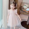Пышные платья для девочек, сетчатая юбка, детский костюм с рюшами и вышивкой для рождественской вечеринки, платье-пачка на день рождения, детская одежда