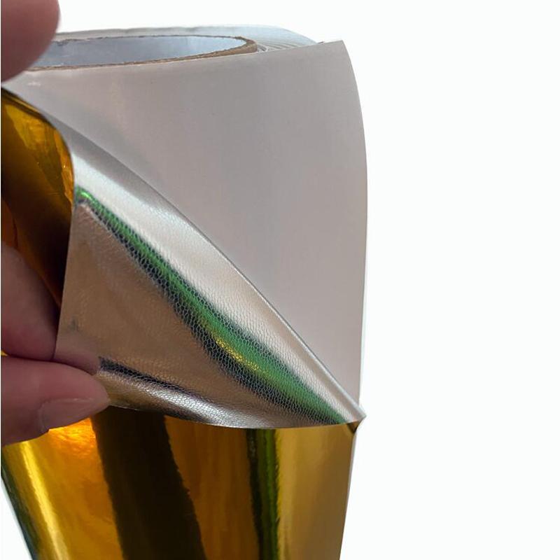 Металлическая хромированная золотая растягивающаяся виниловая пленка для салона автомобиля, зеркальная глянцевая пленка для телефона, ноутбука, мотоцикла, наклейки для кузова