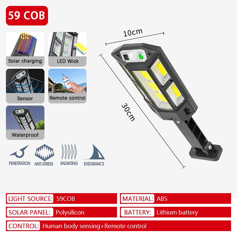 20000LM High-power LED Solar Lamp Motion Sensor with 3 Modes IP65 Waterproof Solar Street Light Porch Courtyard Outdoor Lighting