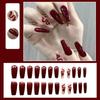 Full Cover French Fake Nails Square Head Press On Nails Detachable Ballerina False Nail  Girl
