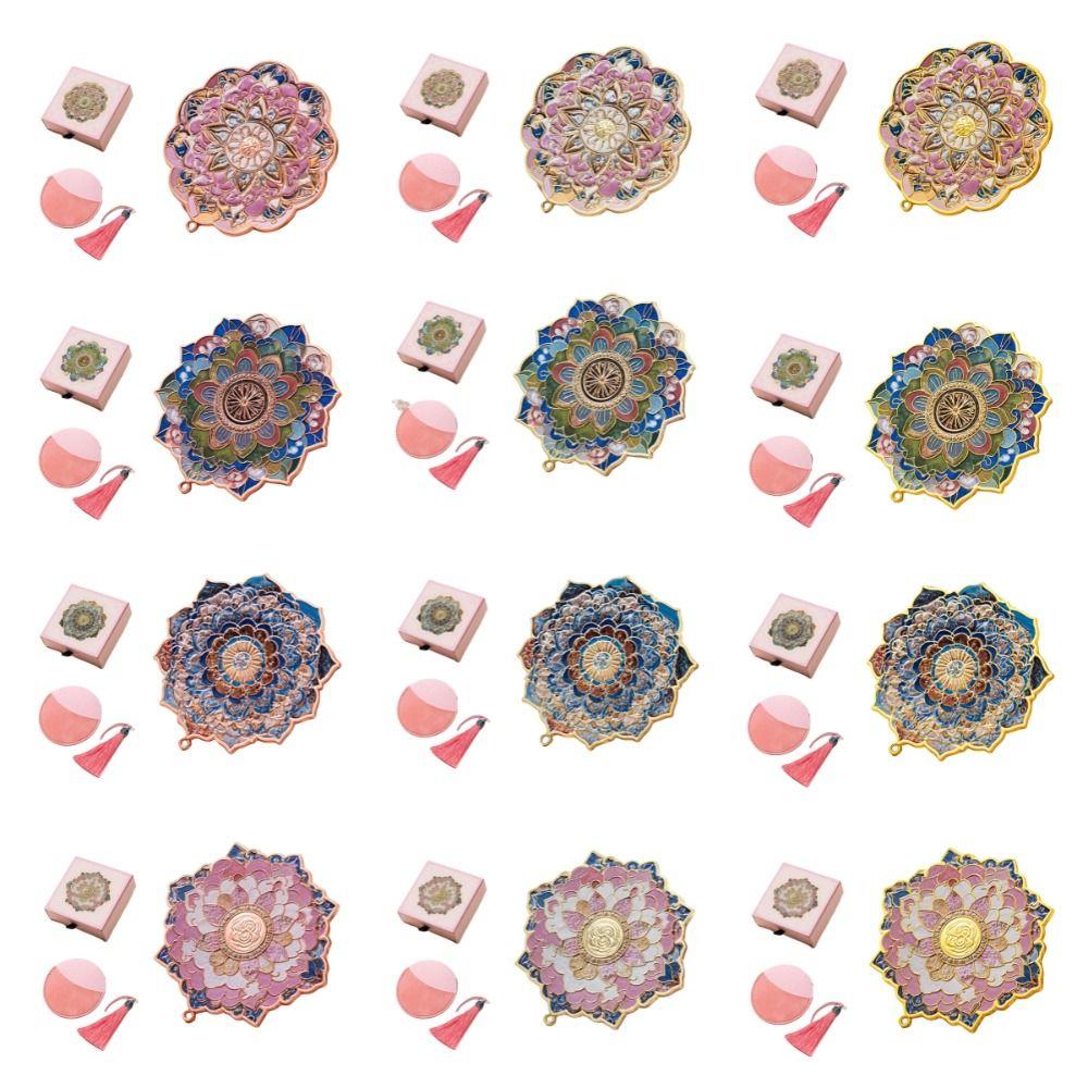 Медное 3D Зеркало для макияжа в виде цветка Изысканное винтажное зеркало Зеркало в китайском стиле Дуньхуан Унисекс