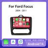 9" 4G+WiFi Car Radio for Ford Focus Exi MT Mk2 MK3 2004 - 2011 Multimedia Player Android 14 GPS Navigation Head Unit No 2DIN