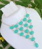 Gift MOMAqua Chalcedony Gemstone 925 Sterling Silver Plated 18" Necklace FK-59