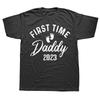 Novelty Promoted To Daddy Est First Time Dad Fathers Day T Shirts Streetwear Short Sleeve Birthday Gifts Summer Tshirt
