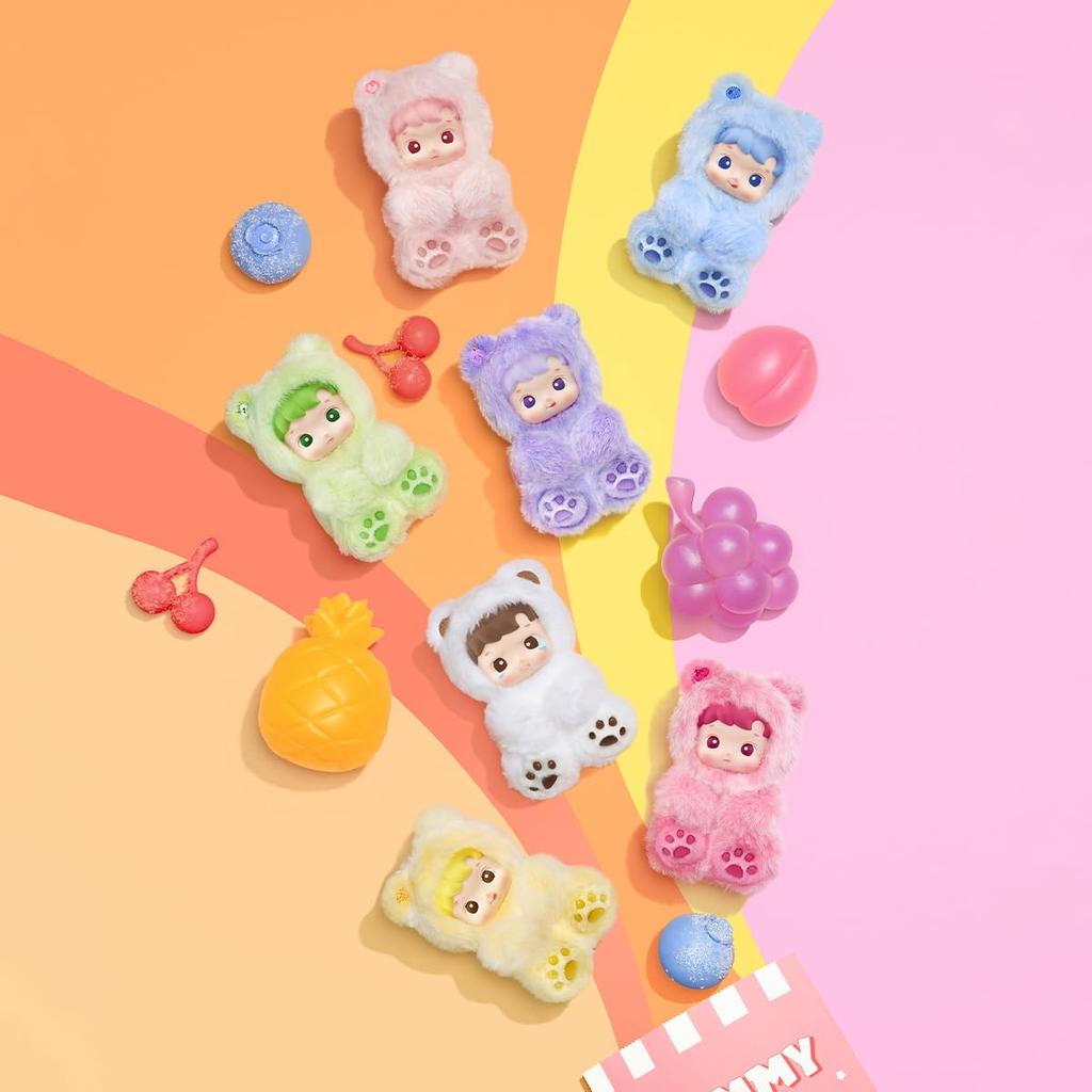 POP MART HACIPUPU Gummy Bear Series Plush Pendant Pop Mart Gachapon Blind Box Figure Plastic Model Premium Toy PVC Soft Vinyl Original Character