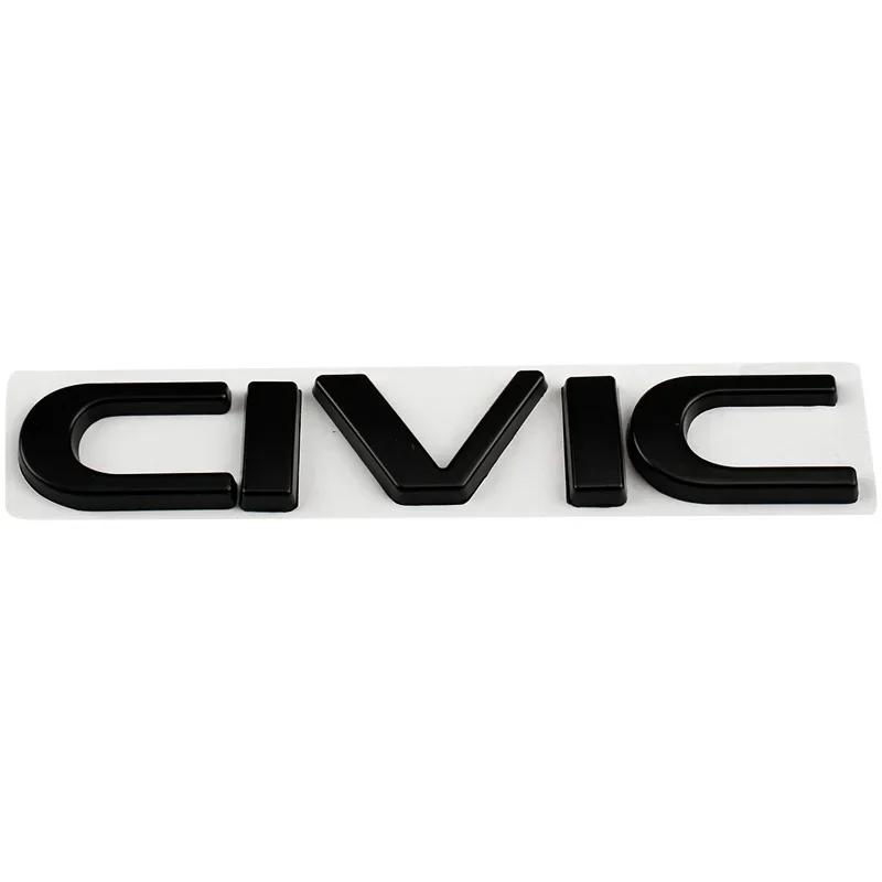 Metal 3D Car Stickers Side Fender Badge Styling for Honda CIVIC Logo 2023 2025 2011 Rear Trunk Emblem Decal Exterior Accessories