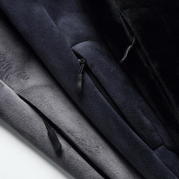 Бархатная куртка с капюшоном Silver Fox, мужская осенне-зимняя мягкая, приятная для кожи, утолщенная теплая бархатная толстовка из баранины