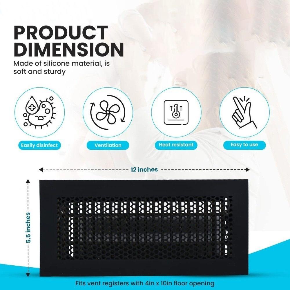Портативные силиконовые крышки для напольных вентиляционных отверстий -защищенные Гибкие крышки для напольных регистров Защита от насекомых Крышки для потолочных вентиляционных отверстий
