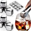 Summer 304 Stainless Steel Quick Cooling Steel Ice Cubes Whiskey Stone Whiskey Stone Reusable Chilled Stone Beverage Ice Cubes