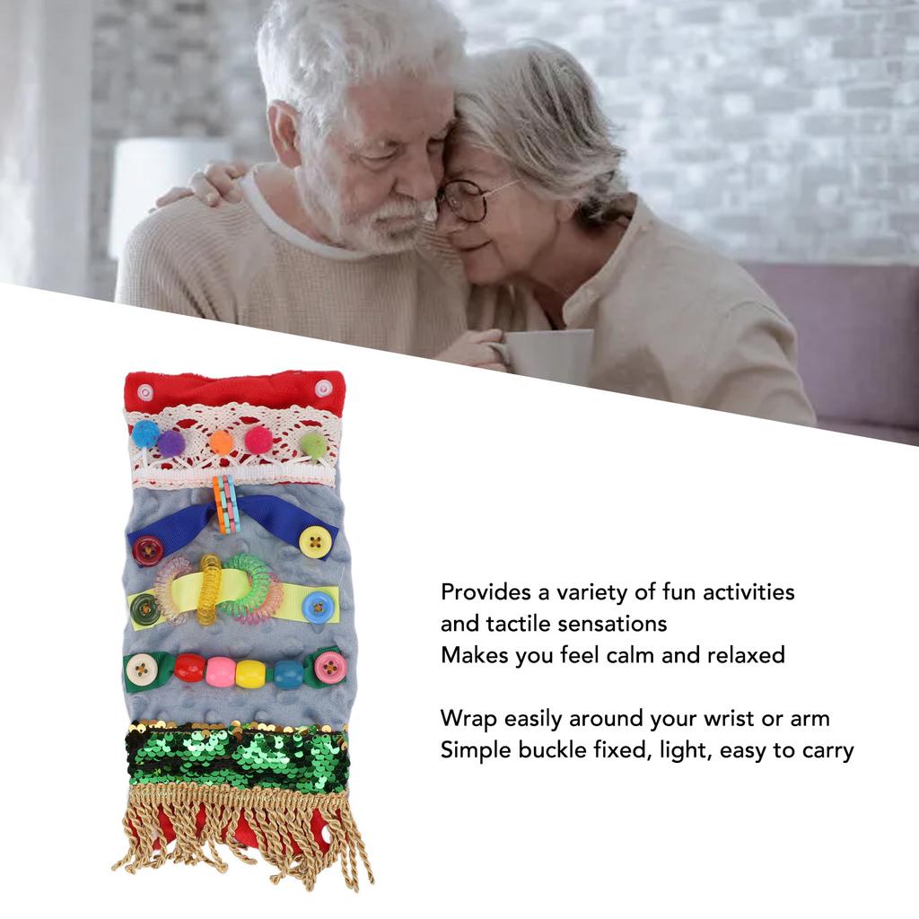 Elderly Sensory Toys Pillow Anxiety Relief Dementia Sensory Arm Pillow Wrist Cuff for Alzheimer Patients
