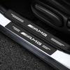 JVC5   4Pcs Carbon Fiber Car Door Sill Protection 3D Sticker Car Accessories For Mercedes Benz W247 W212 W213 W205 AMG W177 V177 W176