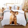 Домашний комплект постельного белья с принтом собаки, пододеяльник и наволочка AU King, односпальная/двуспальная кровать, полный размер, 2/3 предмета, украшение для дома
