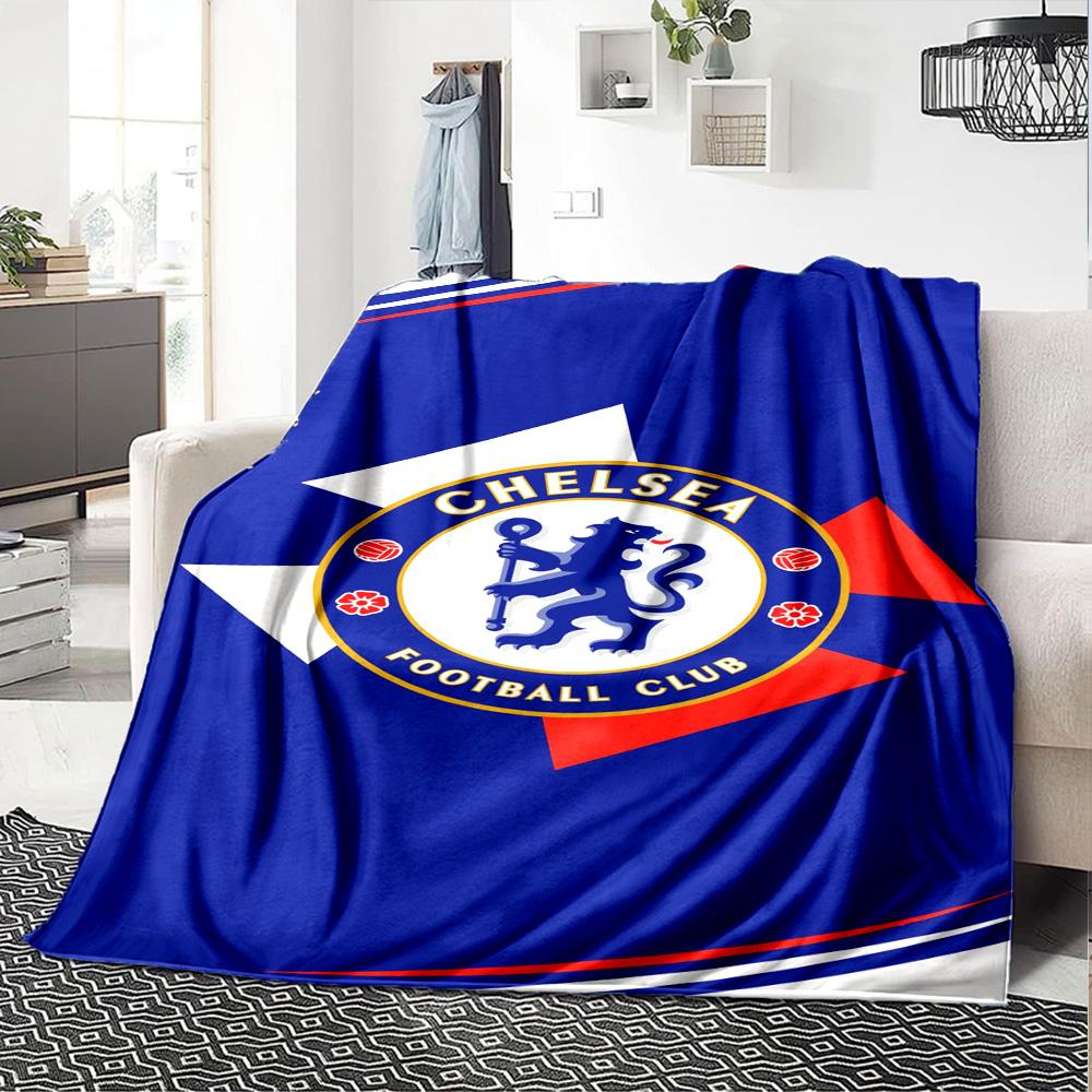 Chelsea Fc Football Player Blanket Ultra-Soft Great for Bedding Livingroom Chair Four Seasons Universal Playful Design