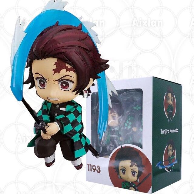 10cm Demon Slayer #1510 Tanjirou Action Figure Kyojuro Rengoku Giyu Tomioka Kimetsu No Yaiba Figure Hashibira Inosuke Figurine