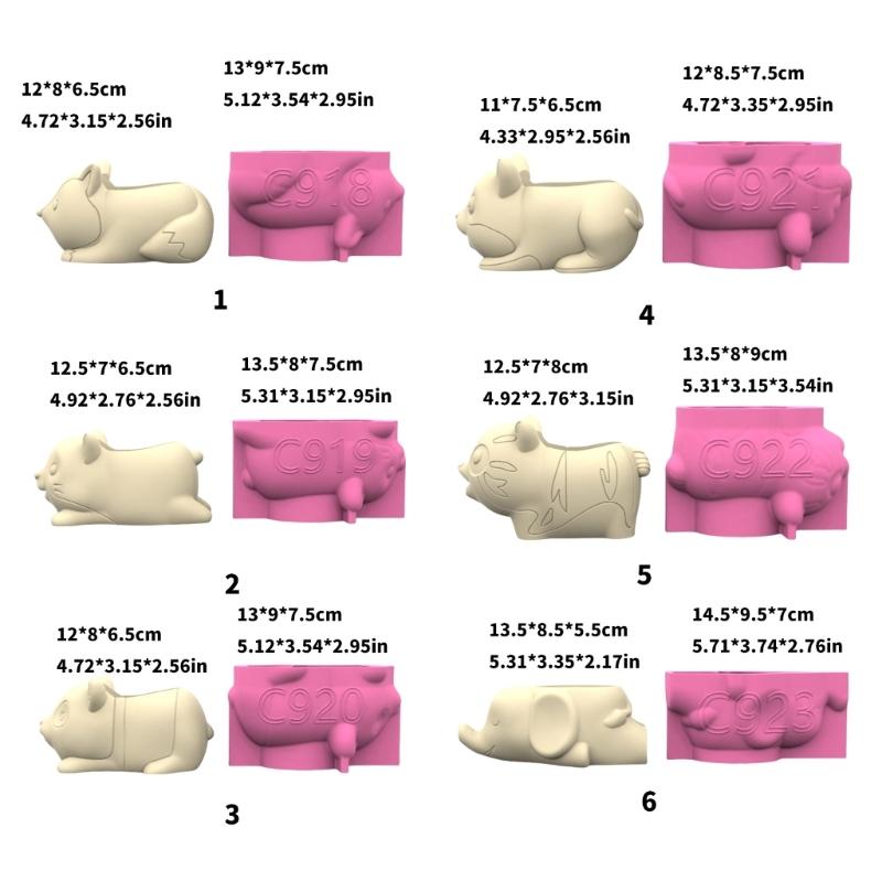 Форма для садовых горшков, форма для горшков для суккулентов, форма в виде животного, силиконовая форма для литья бетона для эпоксидной смолы и подставка для ручек