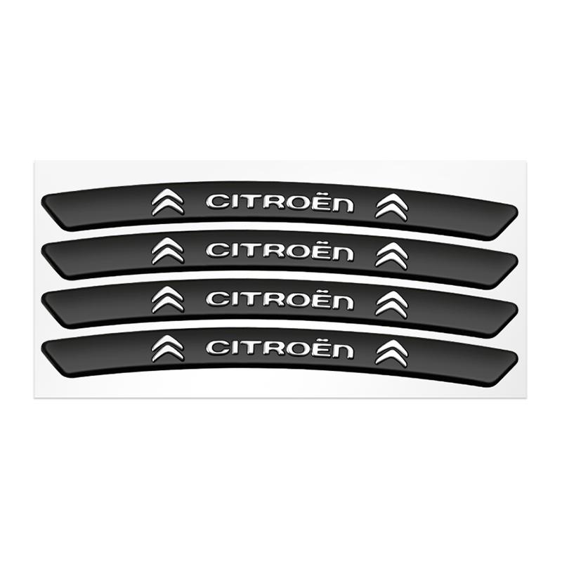 4pcs Car Styling Tire Wheel Stickers Decorative Racing Accessories For Citroen Grand Berlingo Jumper Celysee Xsara Picasso