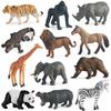 Miniature Wild Animal Figurines Collection With Static Plastic Figures For Home Display And Gift