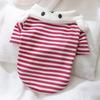 Поло в полоску Одежда для щенков Весна и Осень Тонкий стиль Тедди Бишон Медведь Шнауцер Домашнее животное Лето Кошка Лето