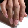 Однотонные короткие круглые типсы для ногтей - Набор из 24 простых накладных ногтей