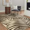 Soft Living Room Rug Tropical Pattern 190x240 Taupe