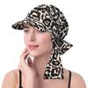 Women Muslim Hijab Cap Brim Print Turban Bonnet Ladies Headscarf Hat Wrap Hat
