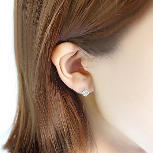 [Official] ESTELLE [WEB Exclusive] Women's Earrings, 10K White Gold with Diamonds, 0212-2446-0012-0000