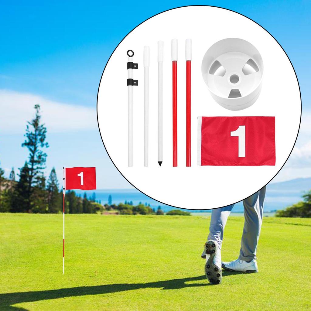 Golf Flag and Hole Cup Set