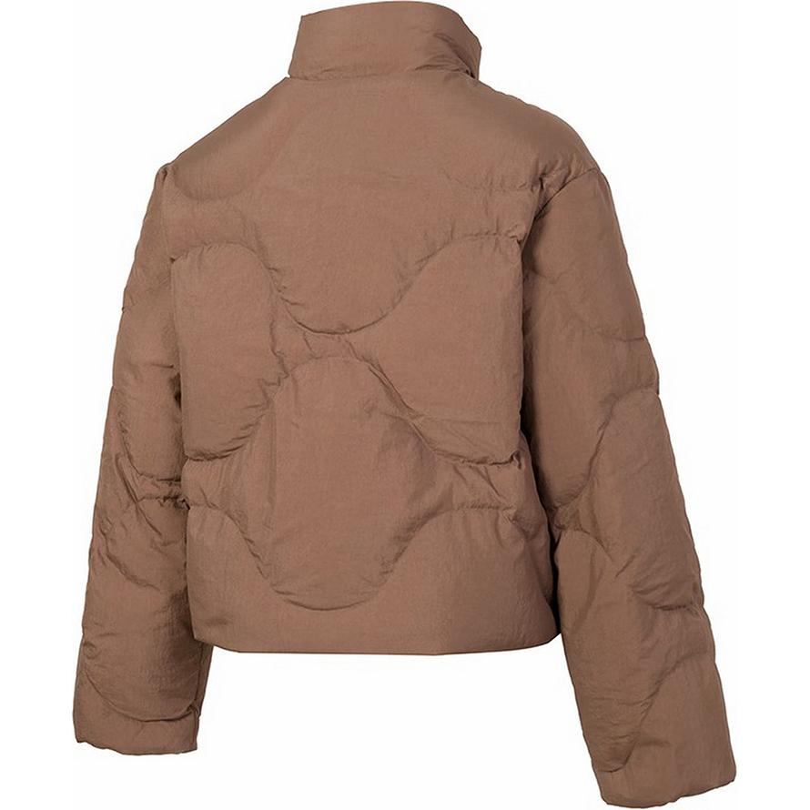 adidas Женская короткая пуховая куртка с воротником-стойкой темно-коричневая JG5945