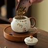 Керамический чайник для риса цвета Ru Kiln Желтый Бытовой Маленький Одиночный Чайник Высококачественный Трескающийся Набор для Чайной Церемонии Kung Fu Китайский Чайник для Чая Пуэр