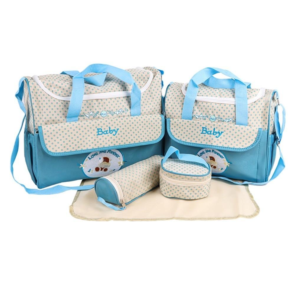 5Pcs/set Multifunctional Baby Diaper Bag Large Capacity Crossbody Bags New Shoulder Bag Mother Baby
