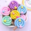 10pcs Mixed Painted Colorful Resin Big Love Heart Lollipop Flatback Cabochon Stone Figurines DIY Bow Christmas Accessories Scrapbooks Crafts