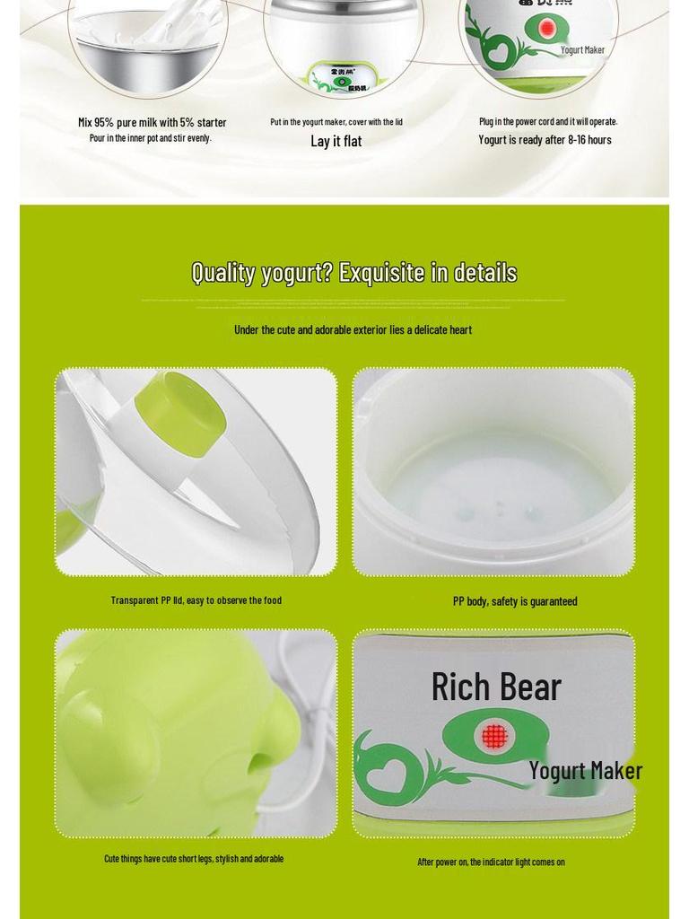 Автоматическая йогуртница, натто и рисового вина с 50 пакетиками бактериального порошка и 3 чашками - Многофункциональная бытовая мини-машина
