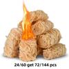 Рулоны для розжига из древесной шерсти - Экологичная вощеная древесная шерсть для кемпинга на открытом воздухе, барбекю, костров и дровяных печей